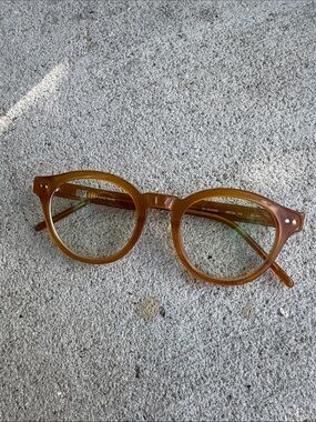 Muse Merrill Orange Round Eyeglasses Frames 35-002556 48-21-145 Unisex